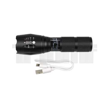 svítilna příruční LED 5W, USB, akumulátorová, akumulátor Li-Ion 3,7V/1800mAh