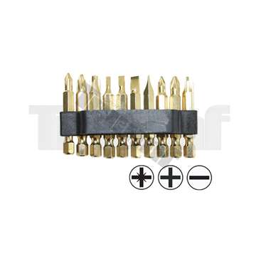 bity 1/4", PL - PH - PZ, délka 50 mm, sada 10 dílů, maximální zatížení 25 Nm - VÝPRODEJ