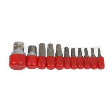 bity 1/4" - 5/16", Torx T10 - T50, vrtané, sada 11 dílů