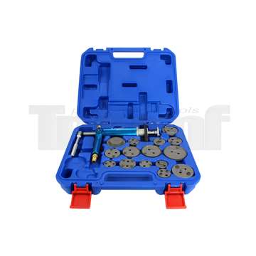 stlačovák brzdových pístků, pneumatický, sada 16 dílů