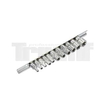 hlavice nástrčné 1/4" - 3/8", E-profil E4 - E20, sada 12 dílů