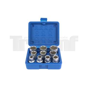 hlavice nástrčné 1/2", 6ti hran 3/8" - 15/16", sada 10 dílů