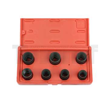 hlavice nástrčné 1/2", kónické 17 - 26 mm, na poškozené šrouby a matice, sada 7 dílů