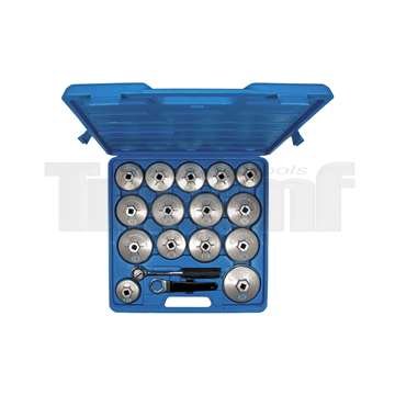 hlavice nástrčné 1/2", na olejové filtry, sada 17 dílů