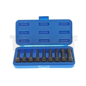 hlavice zástrčné 1/2", Inbus 4 - 19 mm, tvrzené, sada 9 dílů