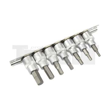 hlavice zástrčné 3/8", Inbus 1/8" - 3/8", sada 7 dílů