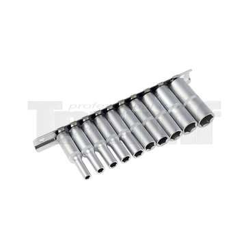 hlavice nástrčné 1/4", 6ti hran 5/32" - 1/2", prodloužené, sada10 dílů