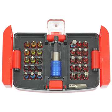 bity 1/4" - Inbus, torx, PH, PZ, PL, ocel S2, sada 31 dílů