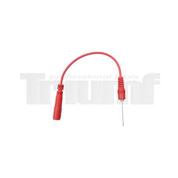 kabel měřící s jehlovým hrotem pr. 0,7 mm, k multimetrům, červený
