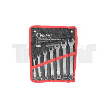 klíče očkoploché 1/4" - 5/8", sada 7 dílů, v textilním obalu