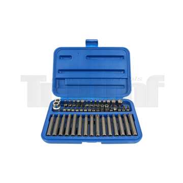 bity 10 mm, PL - PH - Inbus - Torx - XZN, sada 46 dílů
