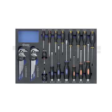 modul - šroubováky a klíče zástrčné, 34 dílů