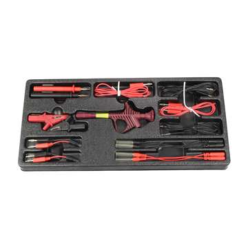 kabely pro propojení s měřícími přístroji a pro testování el. vedení v automobilech, sada 15 dílů