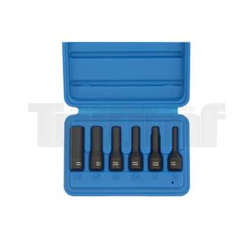 hlavice nástrčné 1/4", Spirál 2,6 - 8,25 mm, na elektrody žhavičů, sada 6 dílů