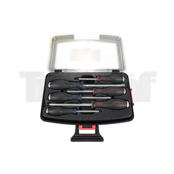 šroubováky ploché PL5 - PL8, křížové PH1 - PH3, úderové, sada 6 dílů