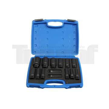 hlavice nástrčné 1/2", 6ti hran 10 - 32 mm, tvrzené, sada 14 dílů