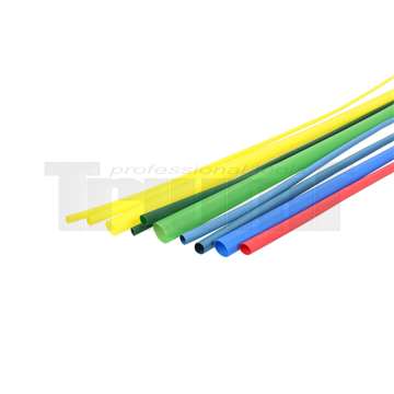 bužírky smršťovací barevné pr. 3 - 4 - 5 - 6 - 8 mm, délka 1000 mm, sada 10 dílů
