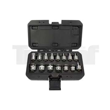 hlavice zástrčné a nástrčné 3/8", na olejové výpustě, magnetické, sada 15 dílů