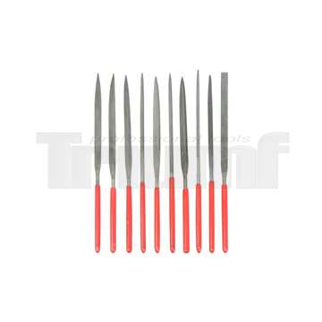 pilníky jehlové 140 mm, v PVC obalu, sada 10 dílů