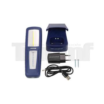 lampa montážní LED COB pásek + 1 LED High power, akumulátorová 3,8 V / 3000 mA