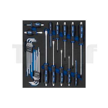 modul – šroubováky a zástrčné klíče, 30 dílů, velikost 2/3