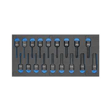 modul - hlavice zástrčné 1/2", tvrzené, Torx a Inbus, 18 dílů, velikost 1/3