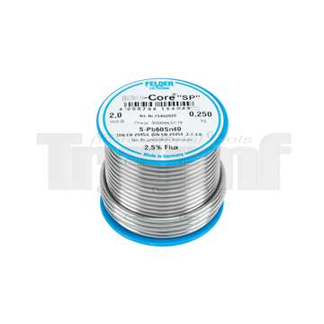 cín pájecí FELDER Sn40, Pb60, průměr 2,0 mm, 250g