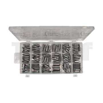 bity 1/4", PL - PH - PZ - Inbus - Torx, sada 108 dílů