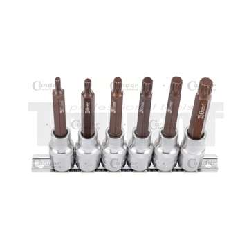 hlavice zástrčné 1/2", XZN M5 - M12, Xcess Performance, délka 100 mm, sada 6 dílů