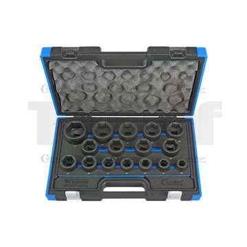 hlavice nástrčné 3/4", 6ti hran 19 - 50 mm, tvrzené, sada 16 dílů