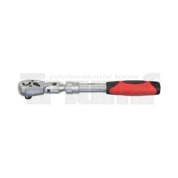 ráčna 1/4" teleskopická, délka 170 - 220 mm, 72 zubů, s přepínací páčkou, výkyvná hlava