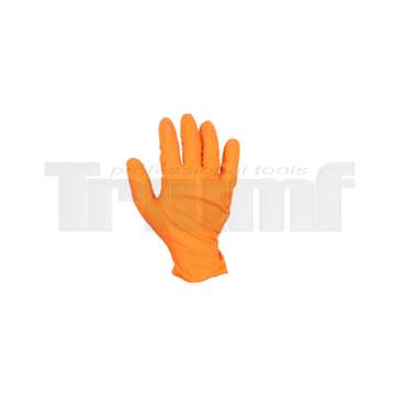 rukavice pracovní nitrilová s protiskluzovou úpravou, oranžová, 1 ks