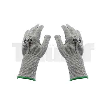 rukavice pracovní "TITA" bezešvý úplet z vláken HPPE, s protiskluzovými terčíky, protiprořezové