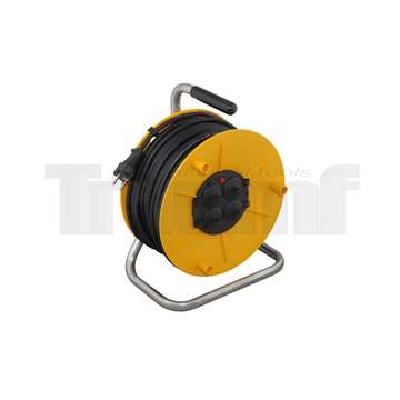 kabel prodlužovací HOBBY, guma, 4 zásuvky, na bubnu, H05RR-F3G1,5, 230V