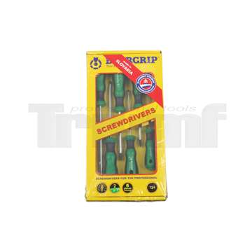 šroubováky ploché PL3 - PL6,5, křížové PH1 - PH2, sada 6 dílů, 734