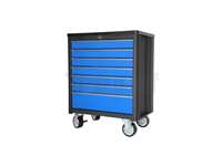 vozík montážní vybavený, 7 zásuvek, modrý, 184 dílů