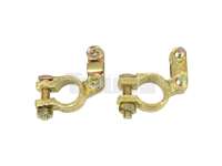 svorka bateriová + / -, mosazná, sada 2 díly