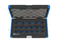 hlavice nástrčné 1/2", 6ti hran 8 - 24 mm, extra krátké, tvrzené, Xcess Performance, sada 17 dílů