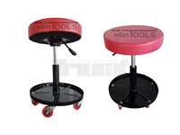 stolička montážní s odkládací policí, pojízdná průměr sedáku 360 mm, výška 380 - 510 mm