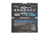 závitníky sadové M3 - M12, vrtáky broušené 2,5 - 10,2 mm, HSS-Co.5%, sada 41 dílů