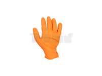 rukavice pracovní nitrilová s protiskluzovou úpravou, oranžová, 1 ks